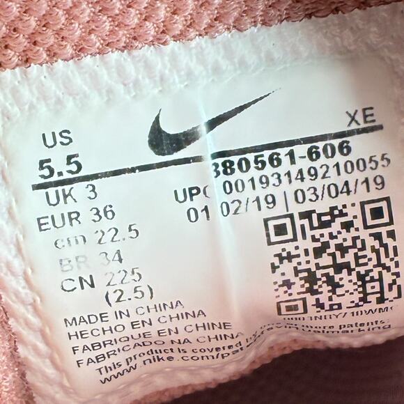 Nike Air Zoom Pegasus 34 Pink Lace Up Running Shoes 880561-606 Women’s Size 5.5 - Picture 9 of 10